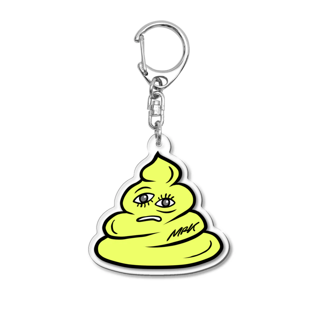 MRK DESIGNSの_unchi_  (Yellow) Acrylic Key Chain