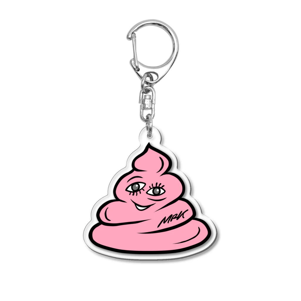 MRK DESIGNSの_unchi_  (Pink) Acrylic Key Chain