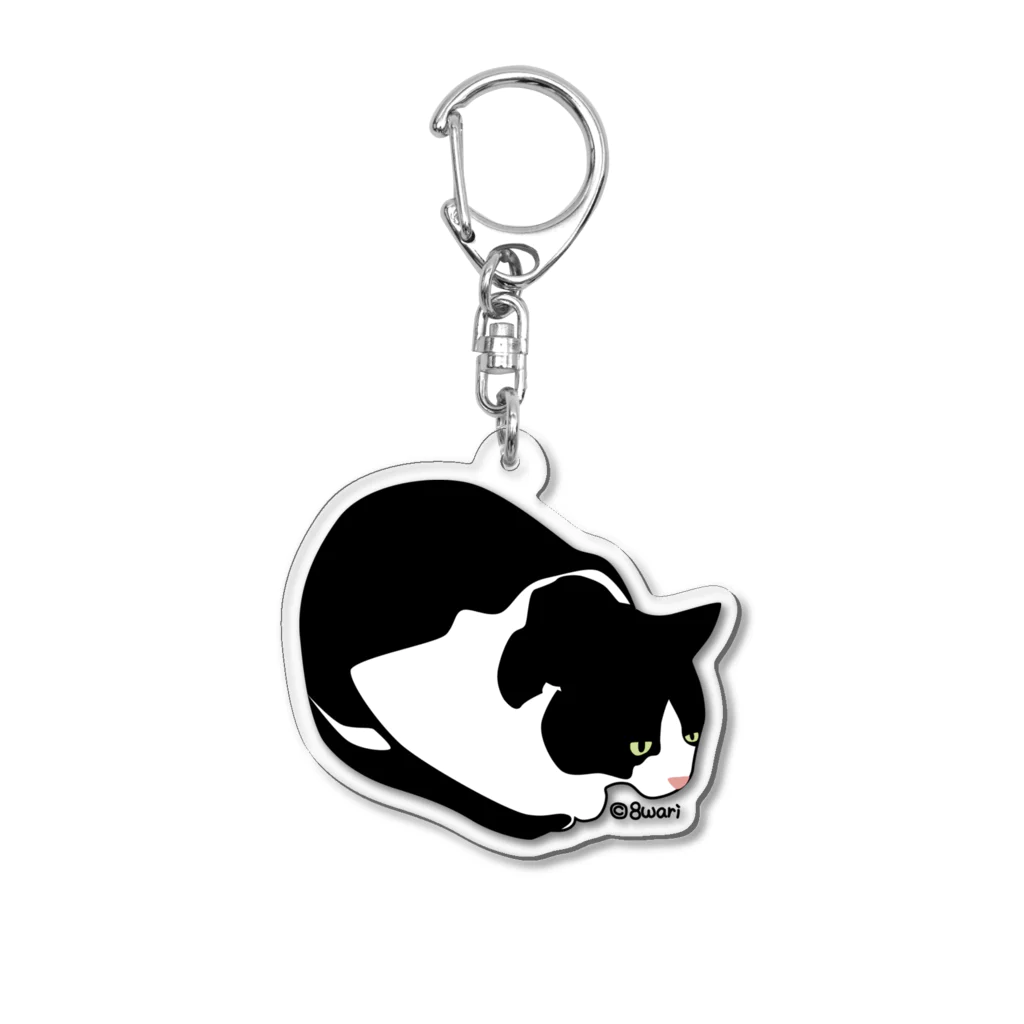 8wariの考える猫 Acrylic Key Chain