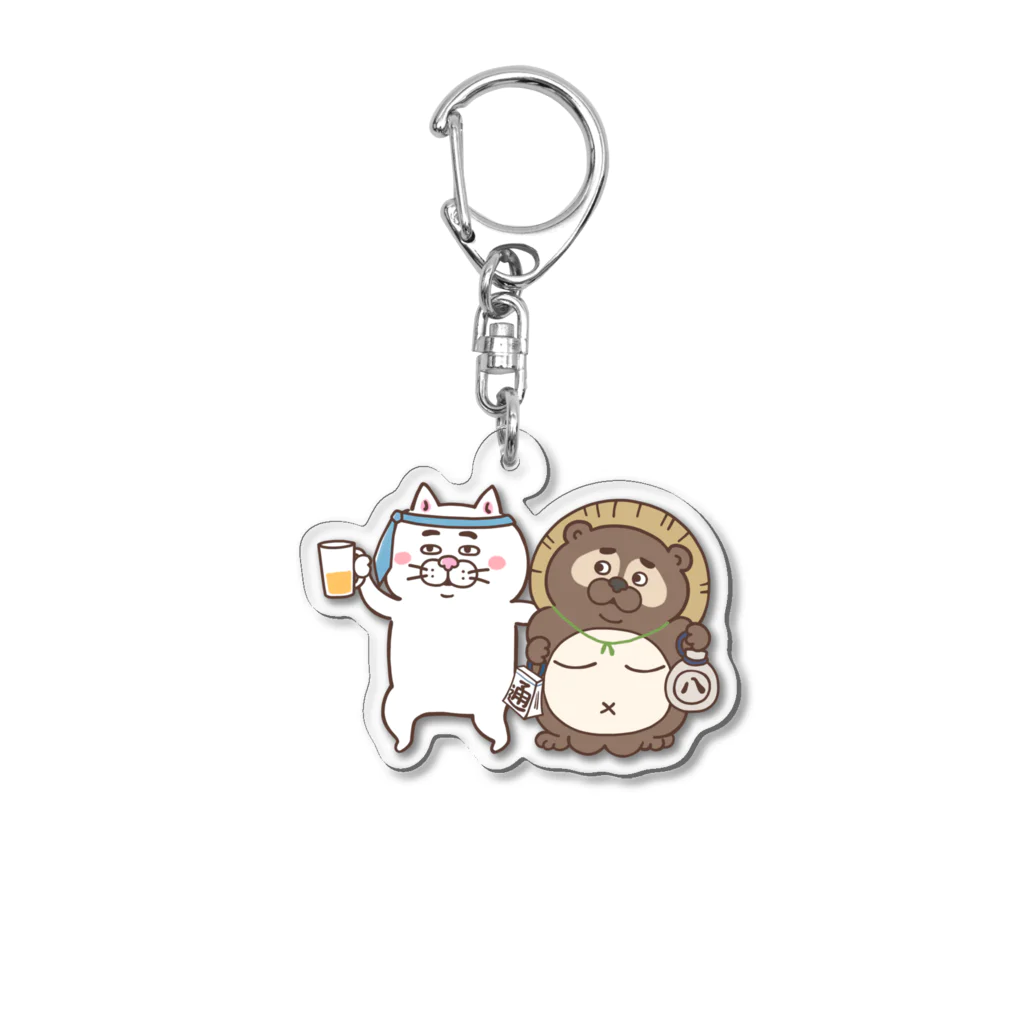 目つきの悪い猫＠いけやけいの酔っ払いにゃんこ Acrylic Key Chain