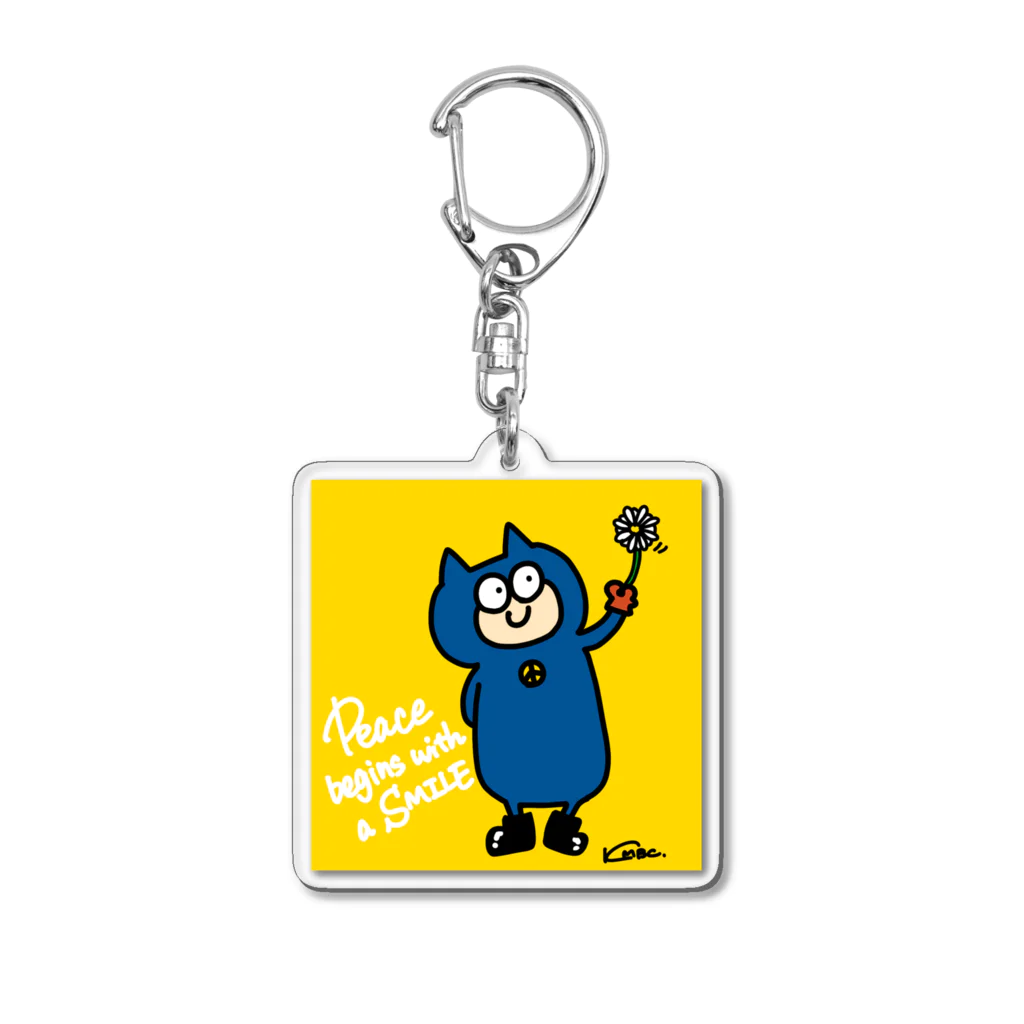 すりみのおみせのPeace begins with SMILE🇺🇦 Acrylic Key Chain