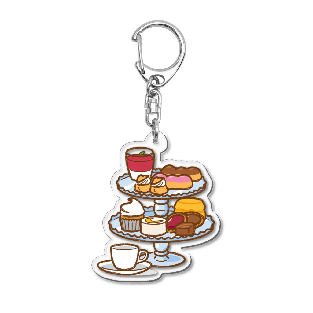 イラストレーター SMILES FACTORYのアフタヌーンティ♡ Acrylic Key Chain