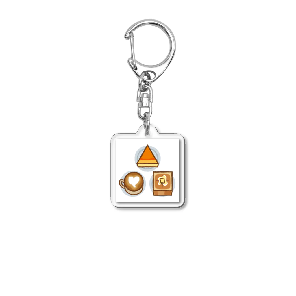 イラストレーター SMILES FACTORYのまる・さんかく・しかく Acrylic Key Chain