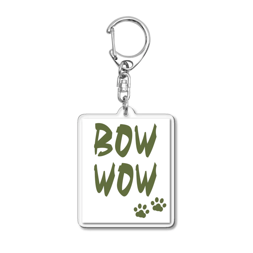 WISSCOLOR【ｳｨｽﾞｶﾗｰ】のBOWWOW【カーキ】 Acrylic Key Chain