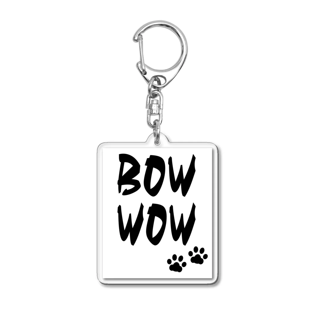 WISSCOLOR【ｳｨｽﾞｶﾗｰ】のBOWWOW【ブラック】 Acrylic Key Chain