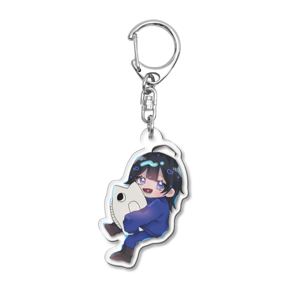 🐟💨suzuri支部のはんぎょくんとさかなちゃん Acrylic Key Chain