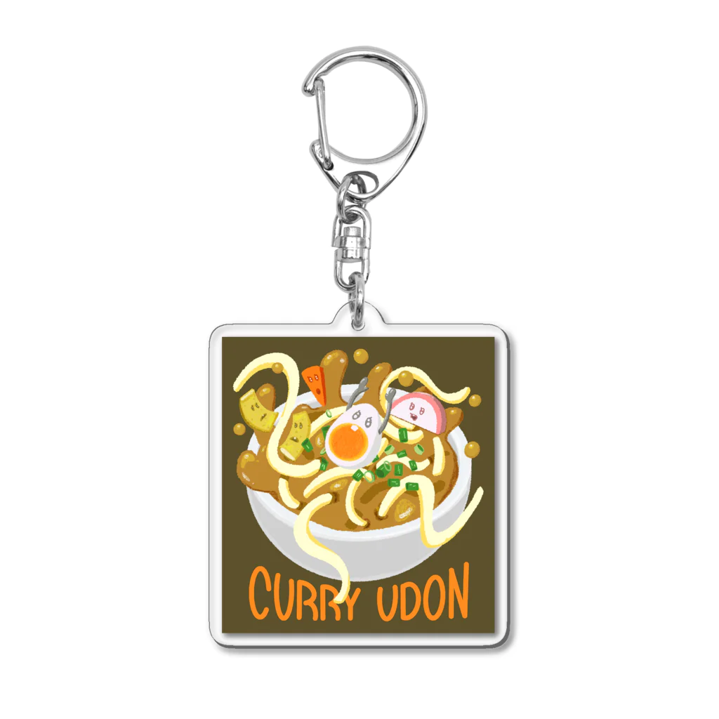 スロータイプ書店 Slowtype Booksのカレーうどんドボン 262-1 Acrylic Key Chain