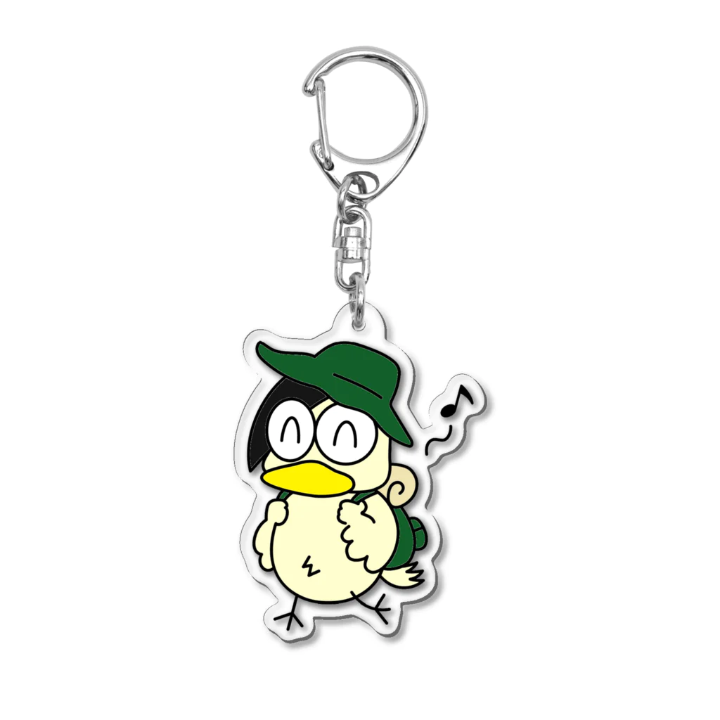 まあまあ鳥グッズの旅するまあまあ鳥 Acrylic Key Chain