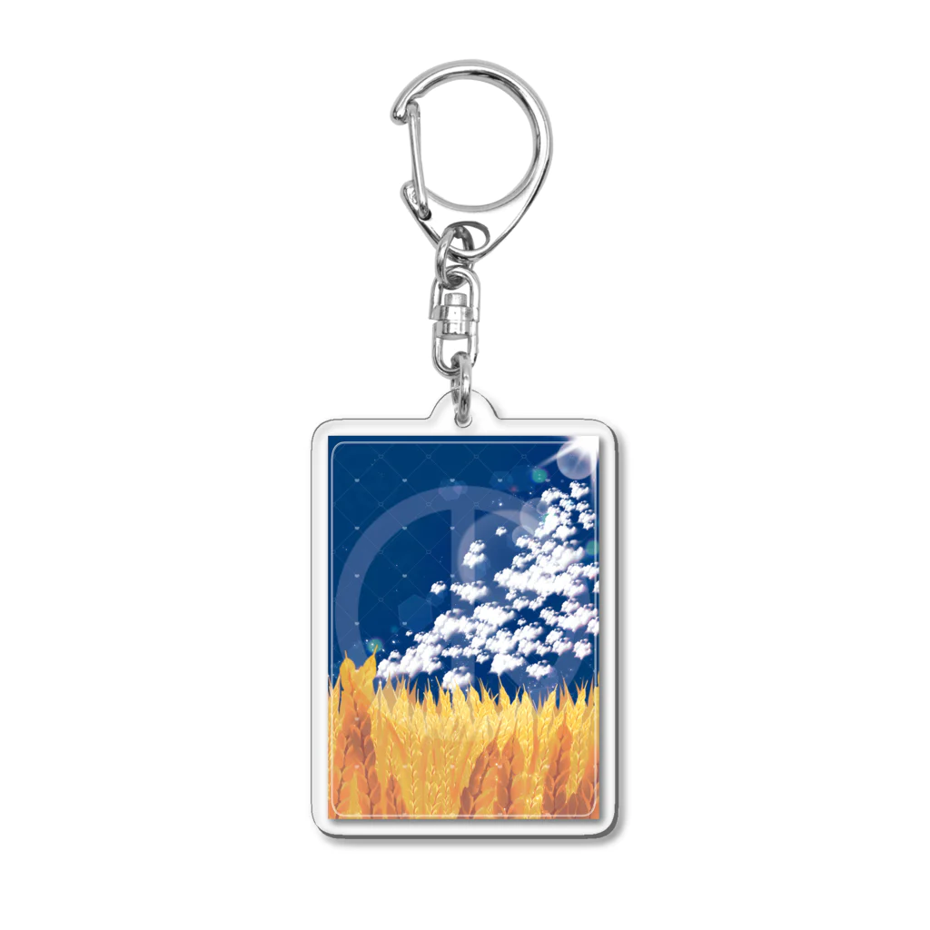 鷹咲 いつきの青空と麦畑 Acrylic Key Chain