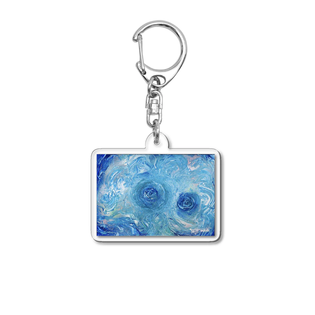 小さな宇宙工房おっちーの龍からのメッセージ～BlueRose～ Acrylic Key Chain