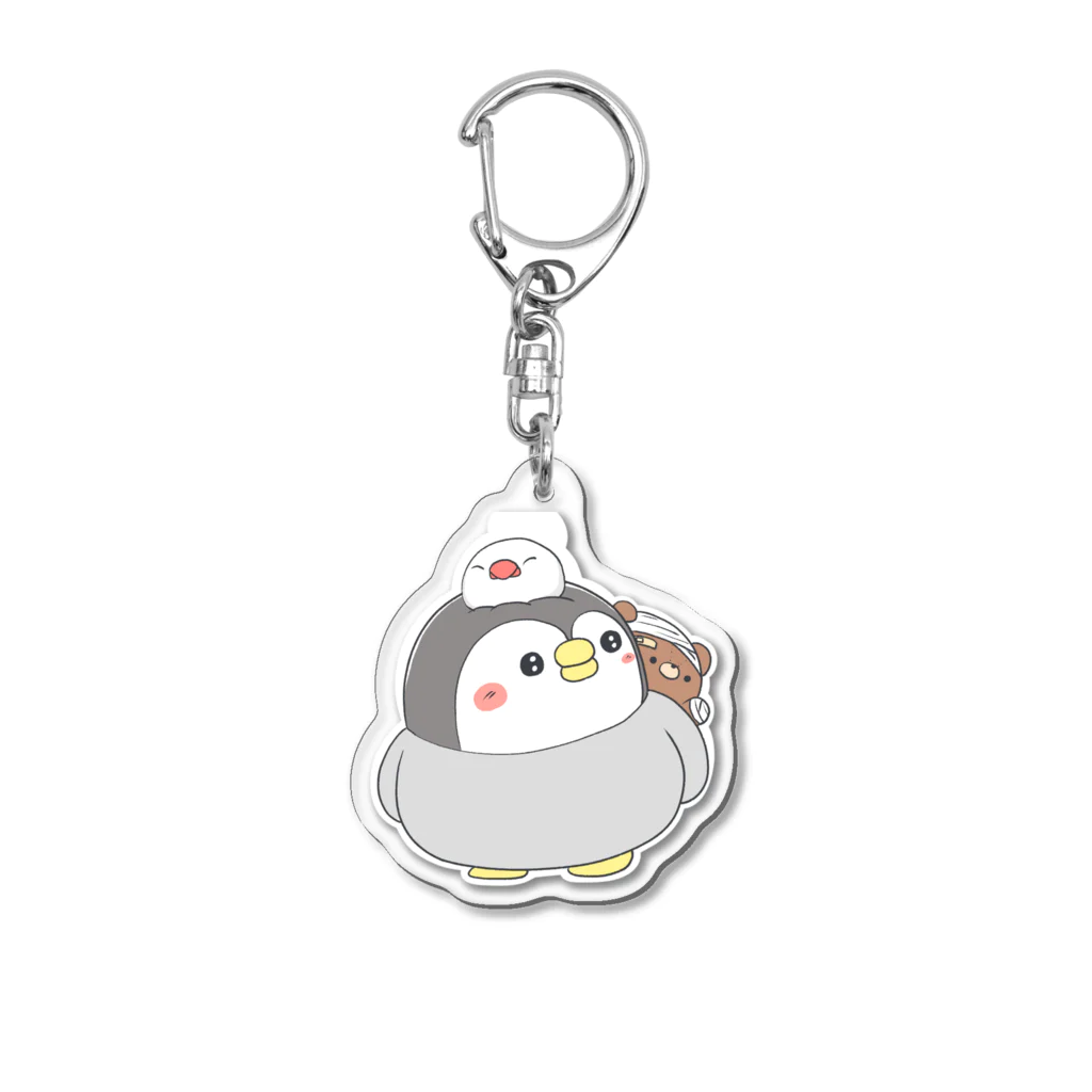 お腹すい汰＠のおんぶペンギン Acrylic Key Chain