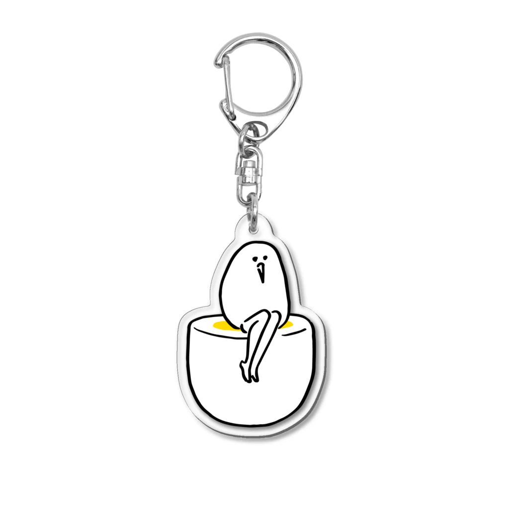 たまごあしのたまごあし　アクキー < ゆで卵 > Acrylic Key Chain