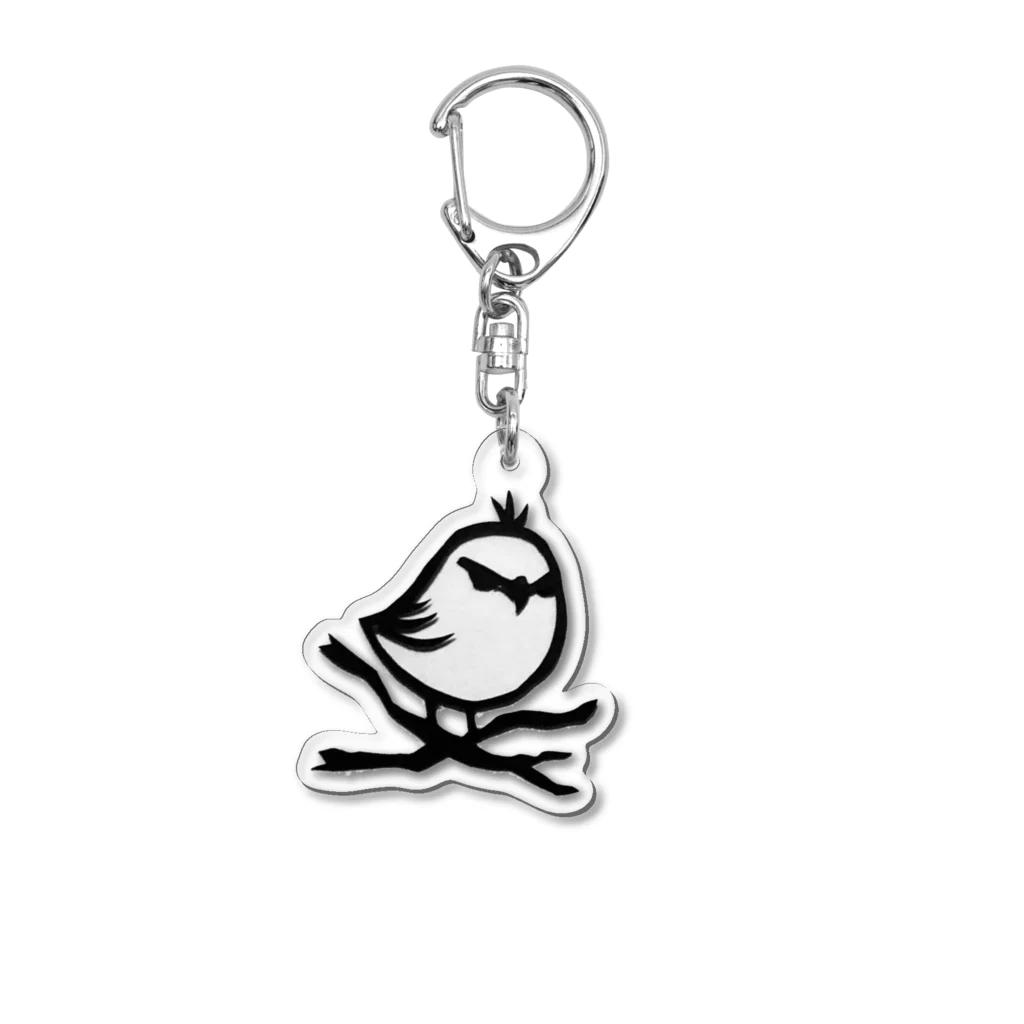 atelier shinonの妙に目つきの悪い鳥 Acrylic Key Chain