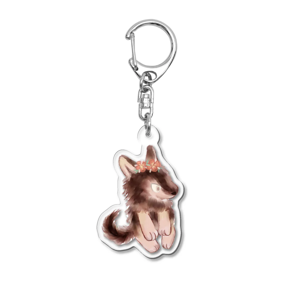 ノアオオカミのオオカミのウルフル Acrylic Key Chain