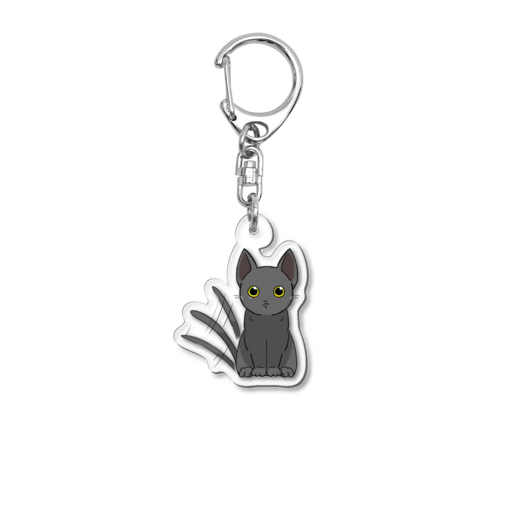 うさりんごの黒猫のクロア Acrylic Key Chain