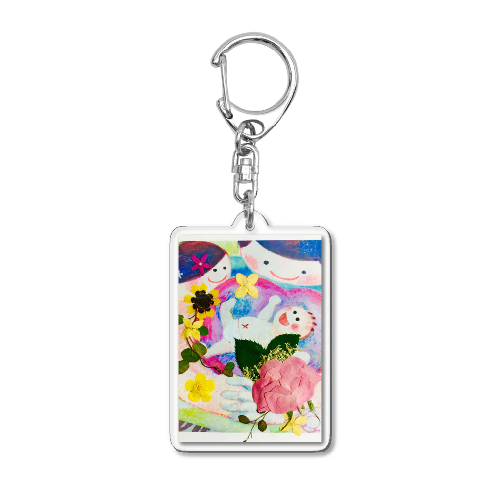 kuu_kaスマホケースのハッピーバースデー Acrylic Key Chain