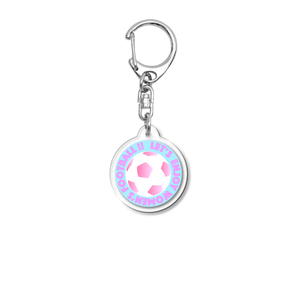 ドリブルTシャツのD-StudioのEnjoy女子サッカー Acrylic Key Chain