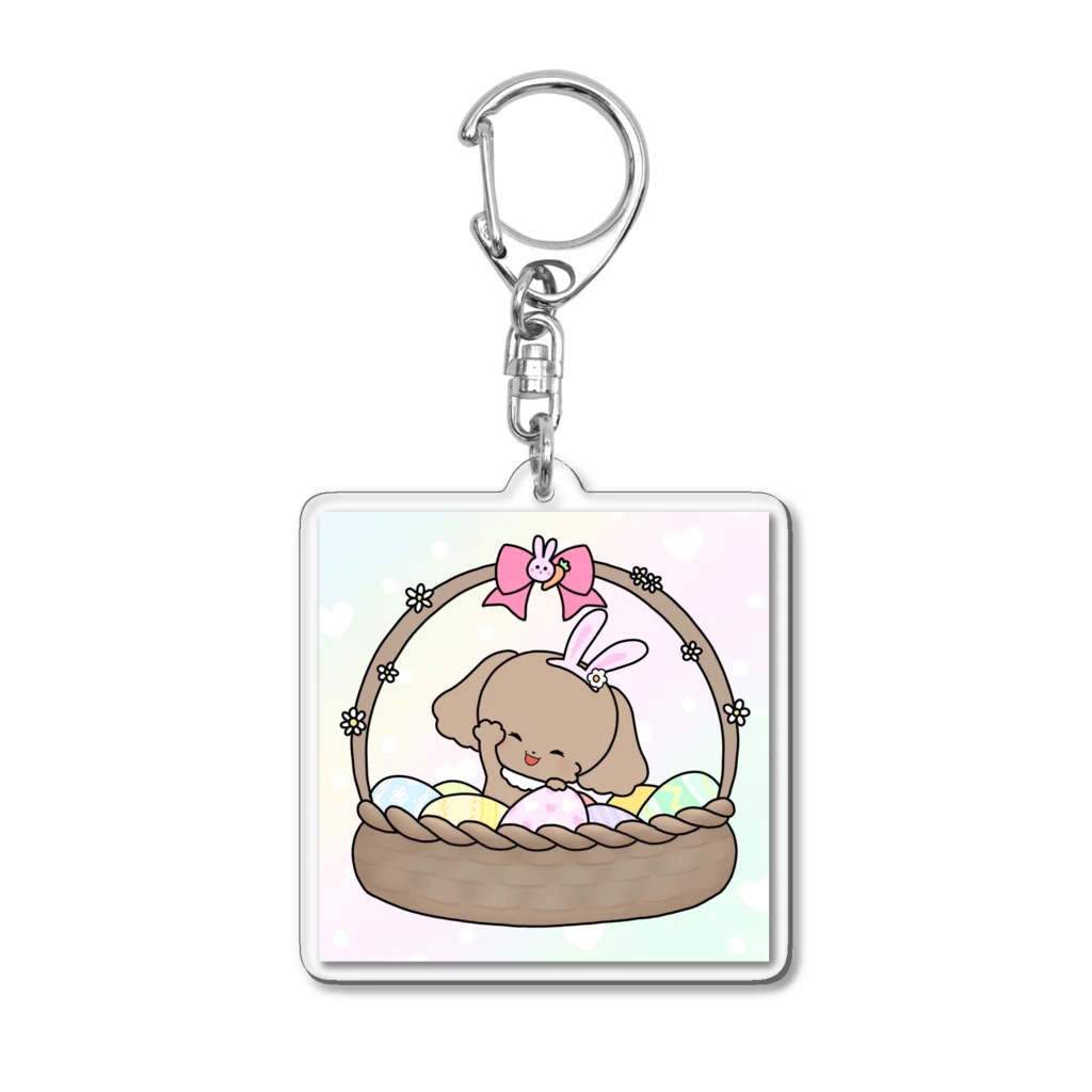 pote©o*  ハンドメイドドッグウェアのソラちゃん　イースターバージョン Acrylic Key Chain