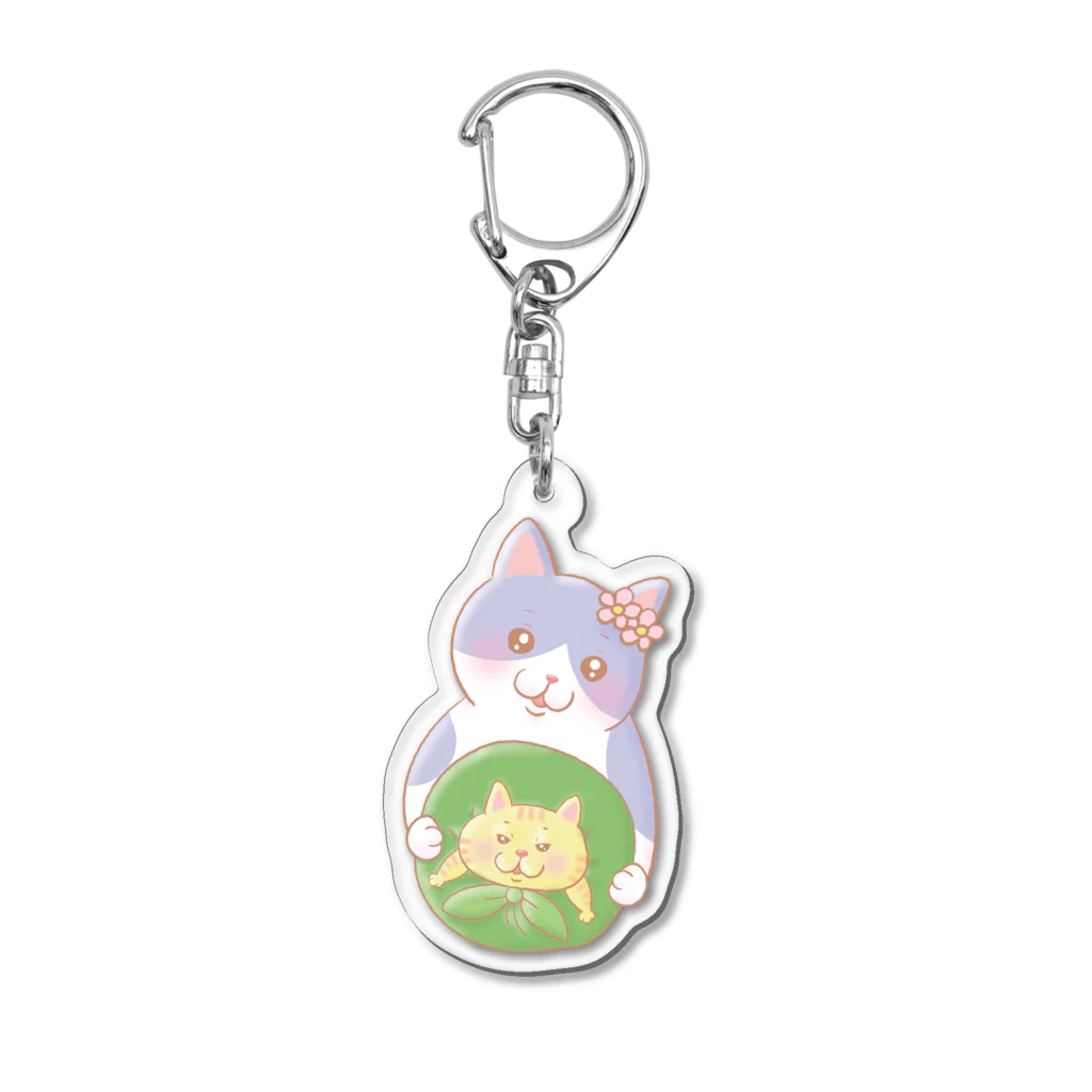 トラとハチワレのふろしき Acrylic Key Chain