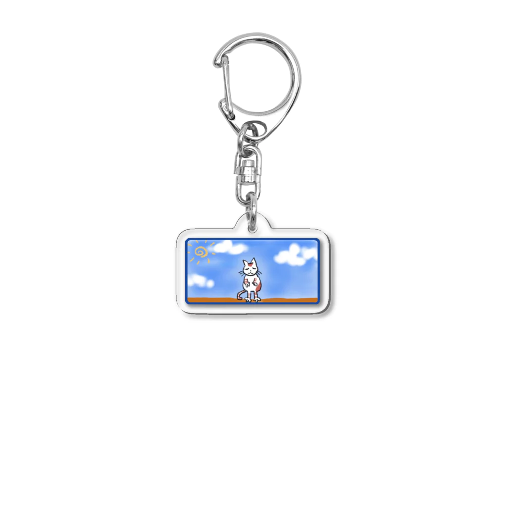 ニャンフー・ニャンニャン公式ショップ＠SUZURIのニャンフー「お昼寝」 Acrylic Key Chain