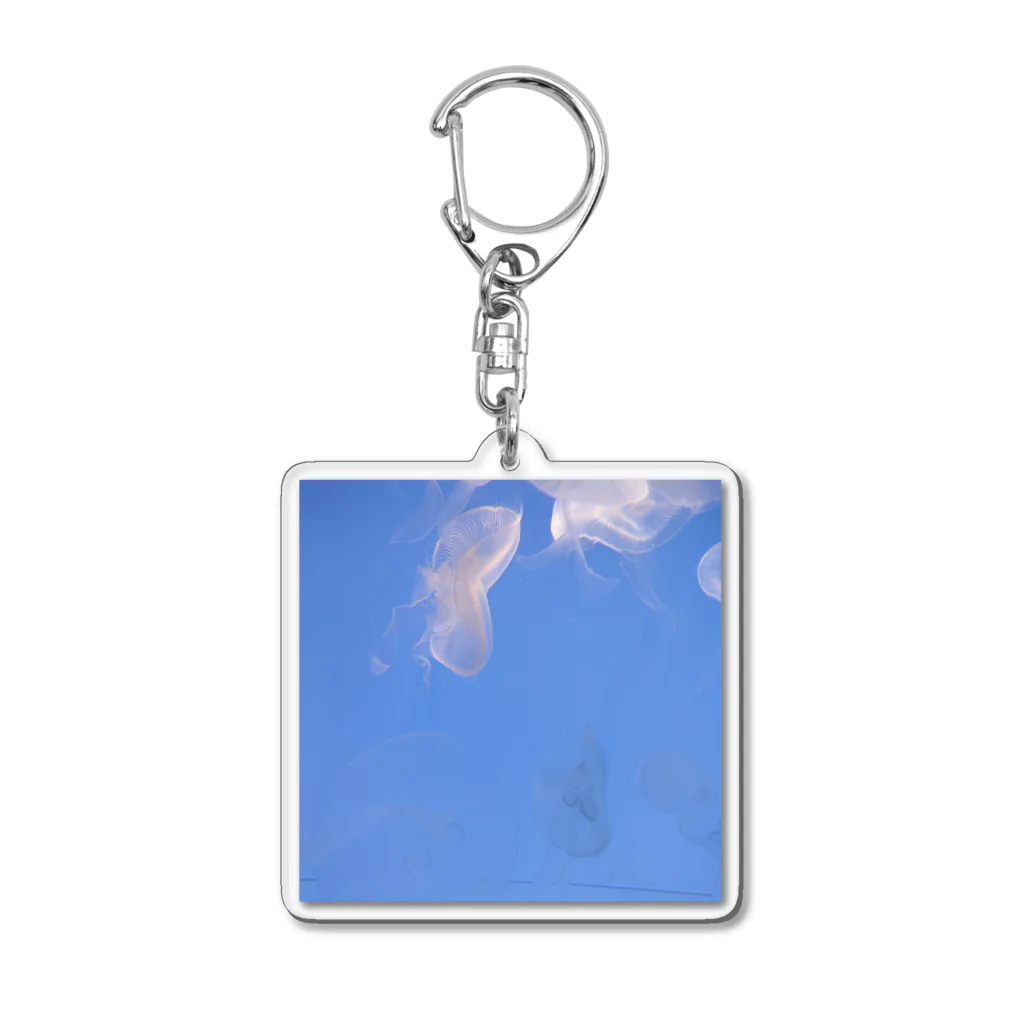 YURURIのくらげblue Acrylic Key Chain