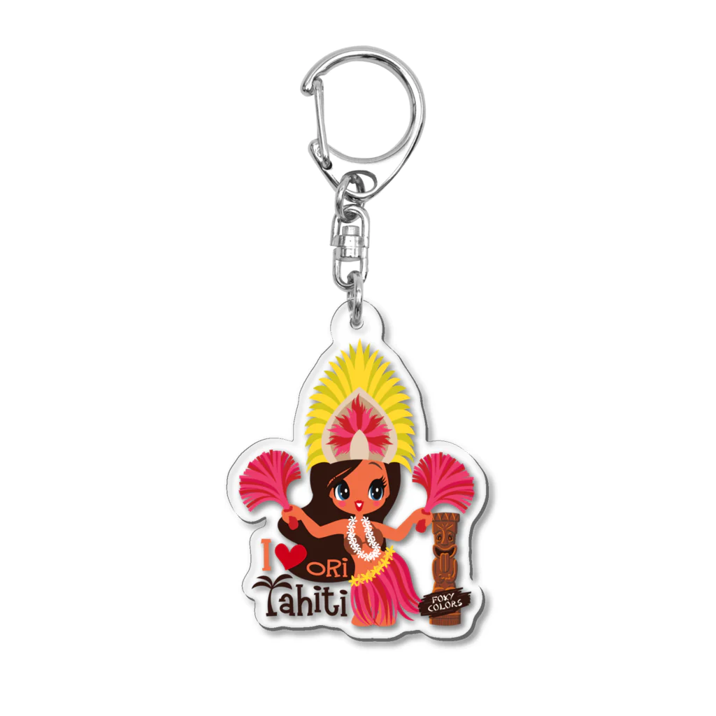 FOXY COLORSのOri Tahiti タヒチアンダンス Acrylic Key Chain