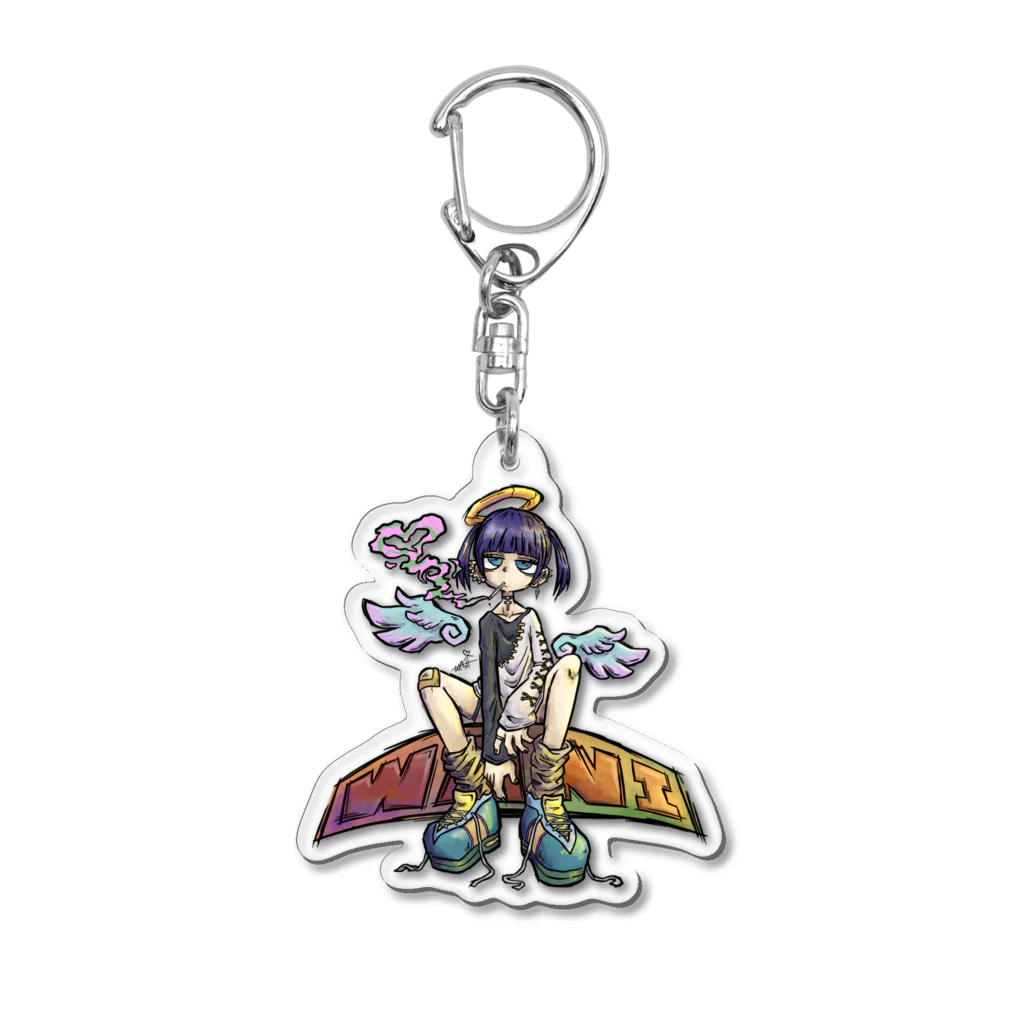 わにさん🐊🐊のsmoking angel Acrylic Key Chain