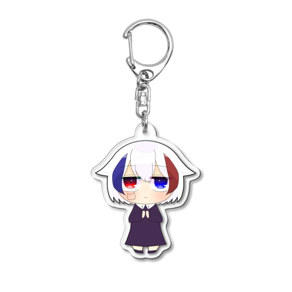 まほむしょっぷのだーくまほむちゃんのあくりるきーほるだー Acrylic Key Chain