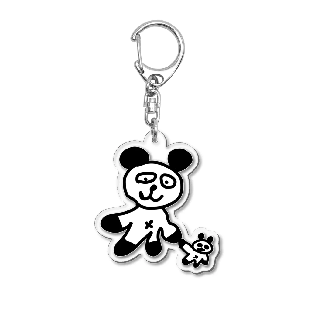 きたぽよグッズショップ【ぽよ劇場のグッズ屋さん】のパンダパンダ Acrylic Key Chain