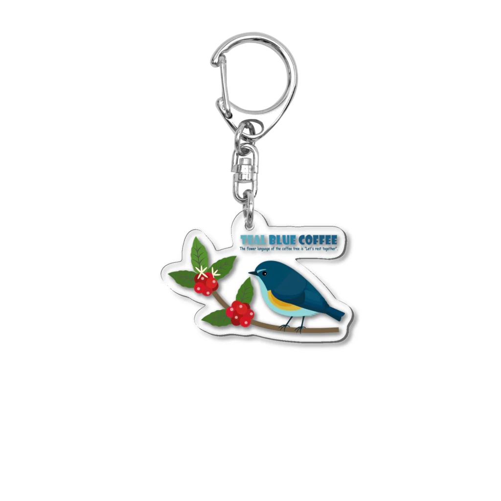 Teal Blue CoffeeのTeal Blue Bird Acrylic Key Chain