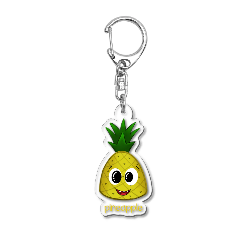 Hey! Kids KidsのCute Pineapple Liam’s English World かわいいパイナップル Acrylic Key Chain