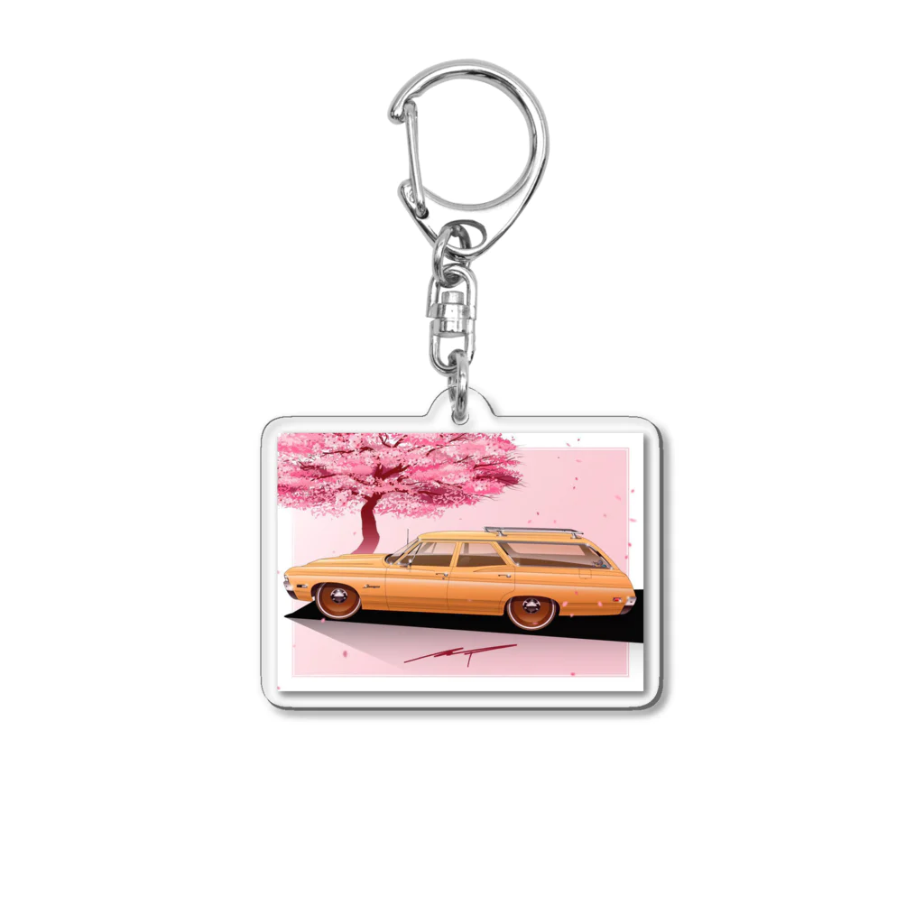 Marty's shop のMOBB classics  chevy Acrylic Key Chain