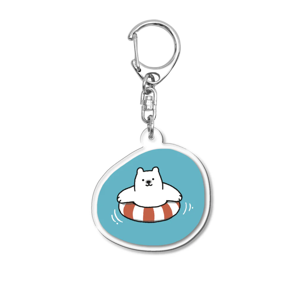 ホーリーモーリーギャラリーのぷかぷか浮かぶしろくまくん Acrylic Key Chain