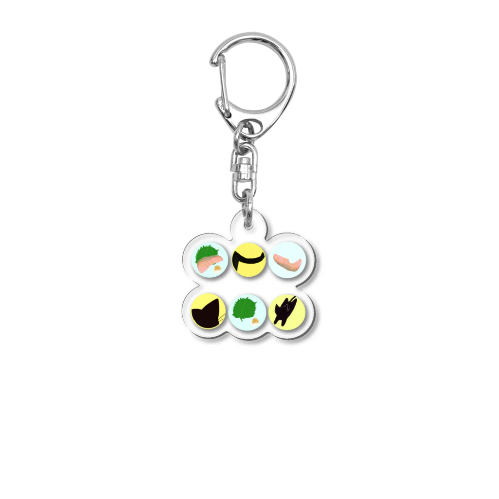 世捨てたぬきのお魚どろぼうを探せ！ Acrylic Key Chain