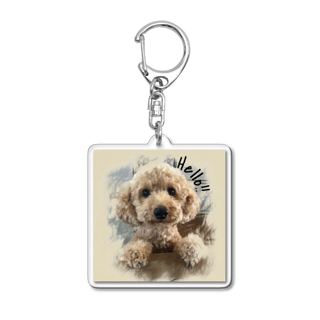 BisonのHello!! こんにちは！！ Acrylic Key Chain