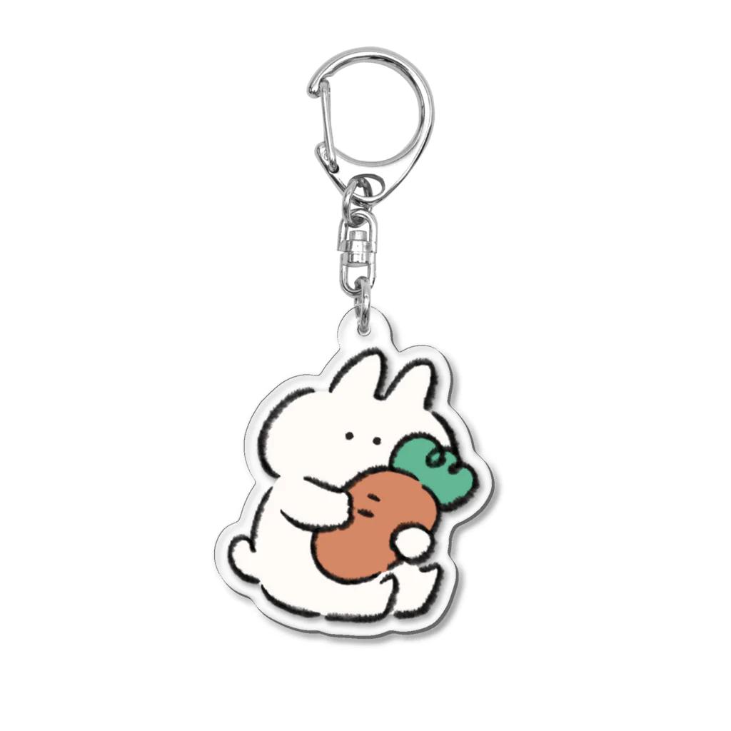 タヌキ シオリのうさぎときどきにんじん　カラー Acrylic Key Chain