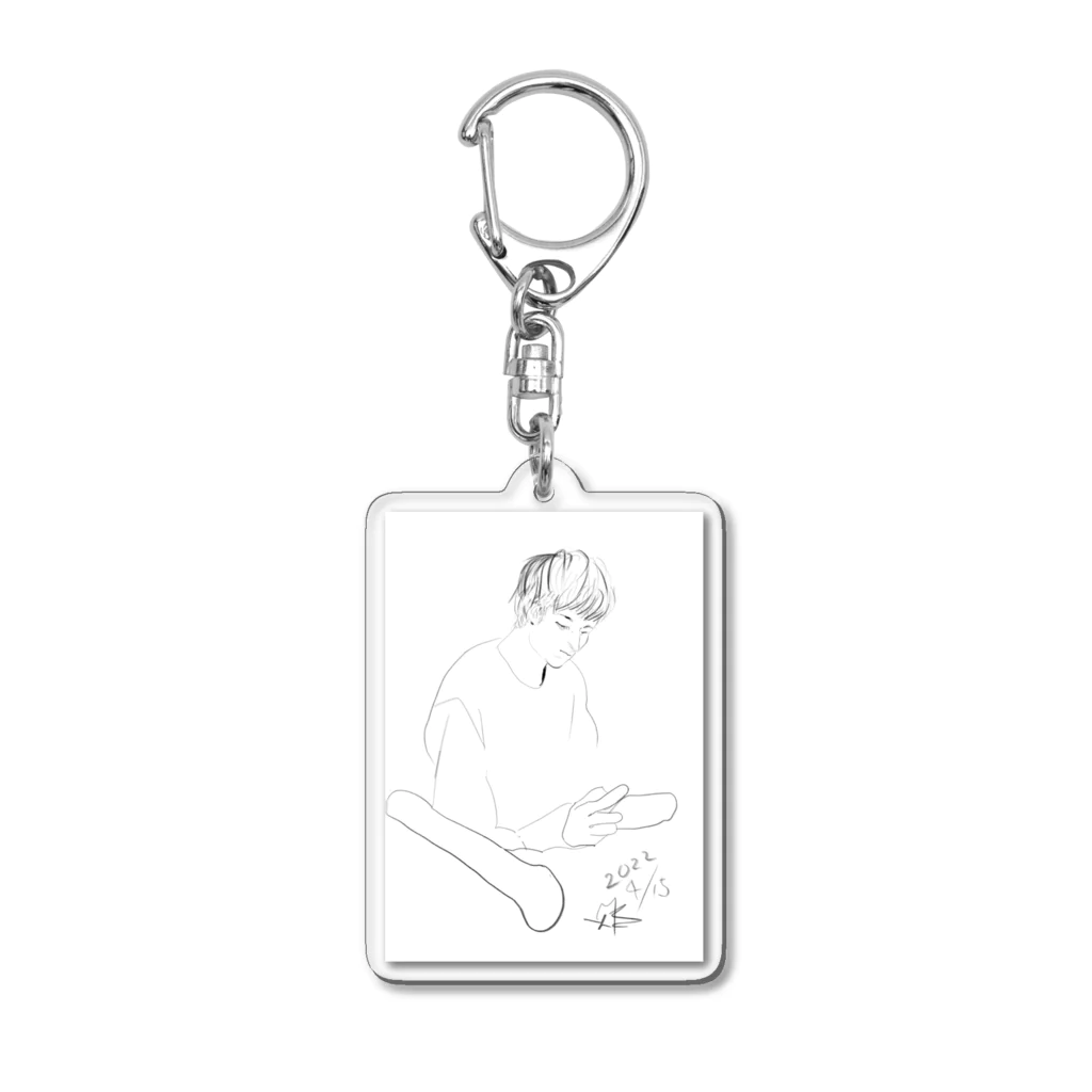 mikyacraft MIKA💓🌟赤い心臓のビューティーちゃん Acrylic Key Chain