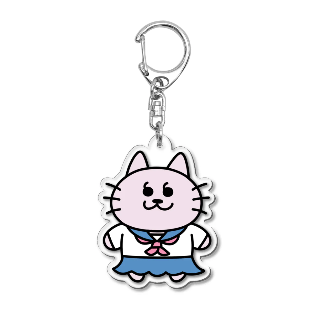 かっこにゃん！のJKかっこにゃんアクキー Acrylic Key Chain