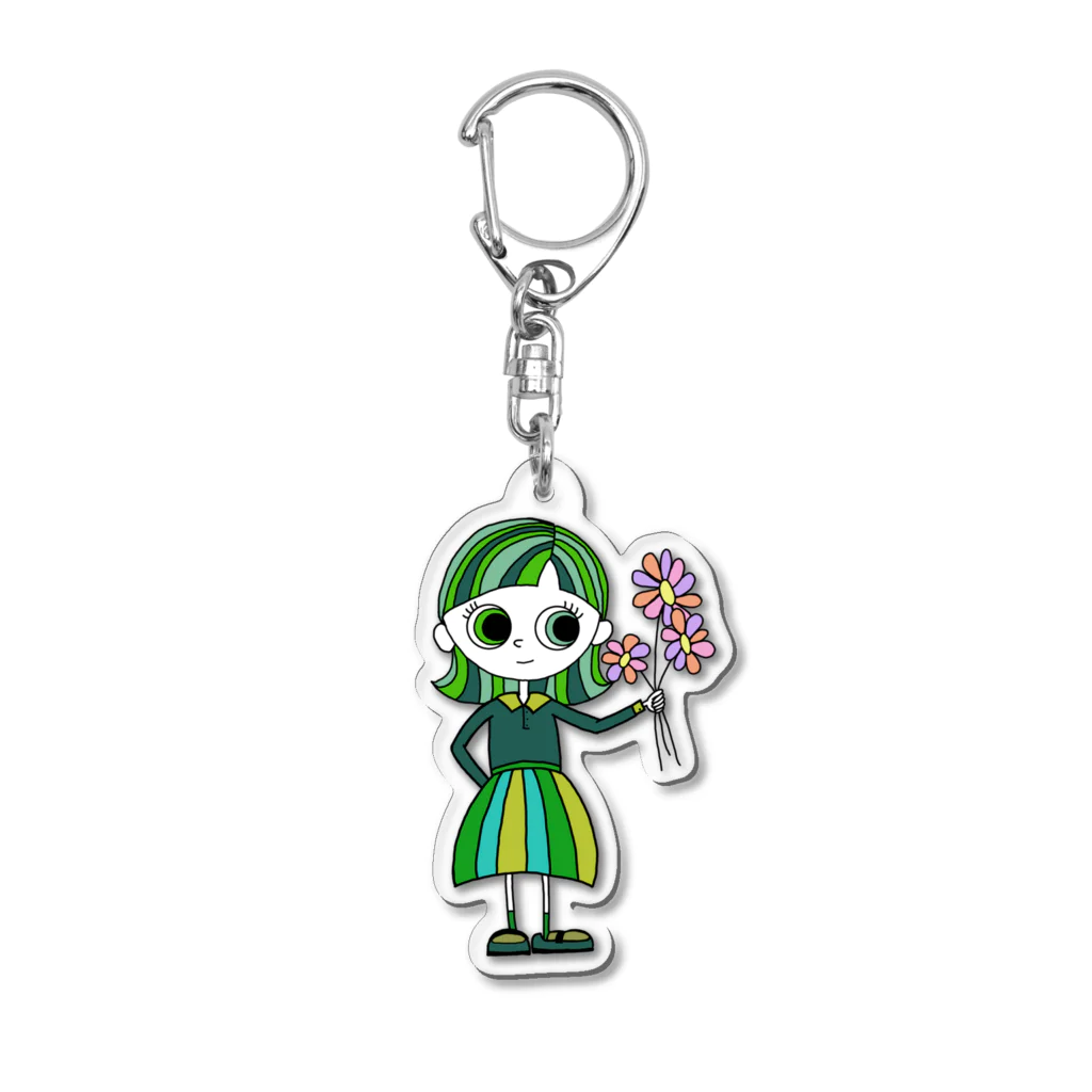 grumpy girl ＊のみどりちゃん Acrylic Key Chain