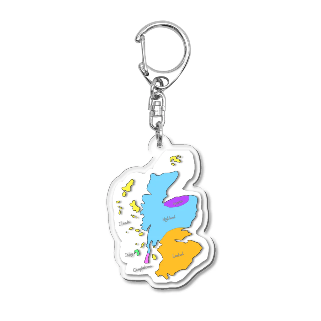 Medusasの(アクキー)Scotch Whisky‘s map Acrylic Key Chain