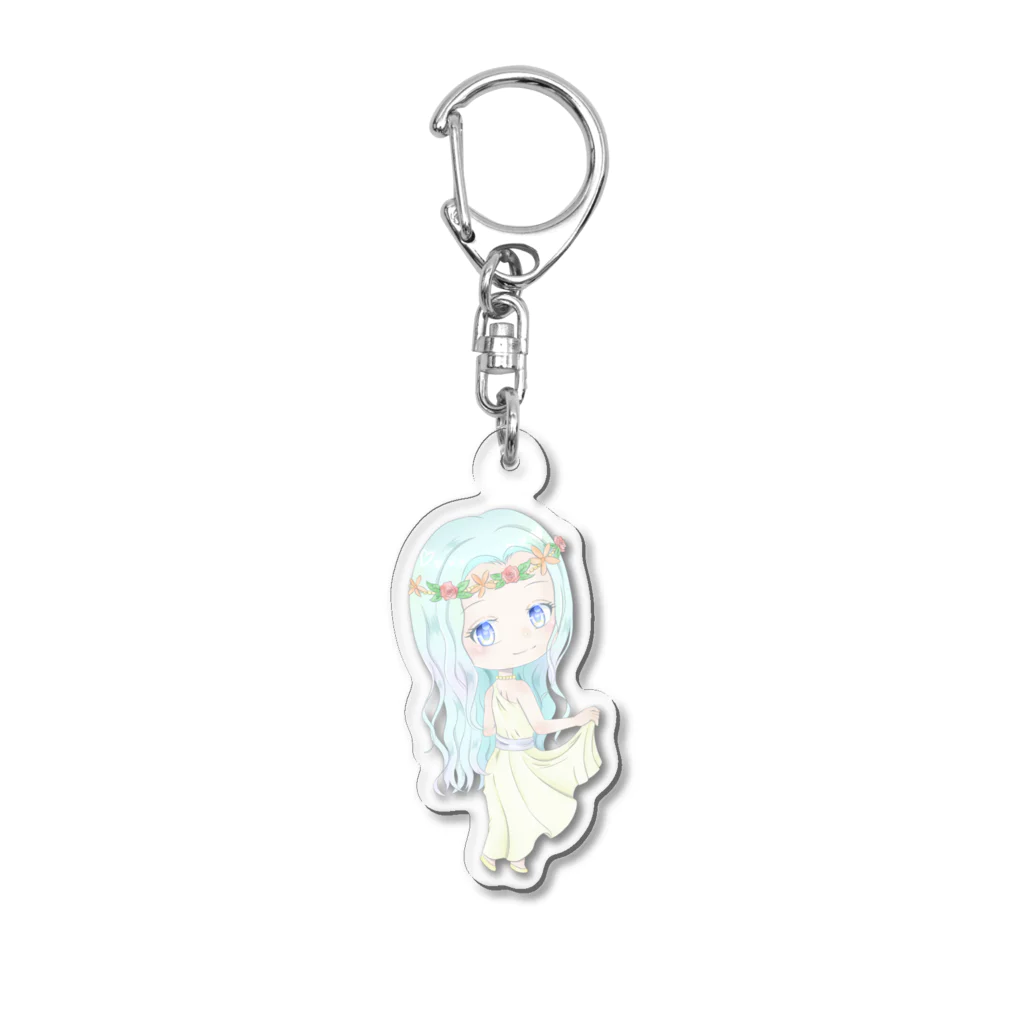 kuuha_hiyamaの振り向き女の子ミニキャラ Acrylic Key Chain