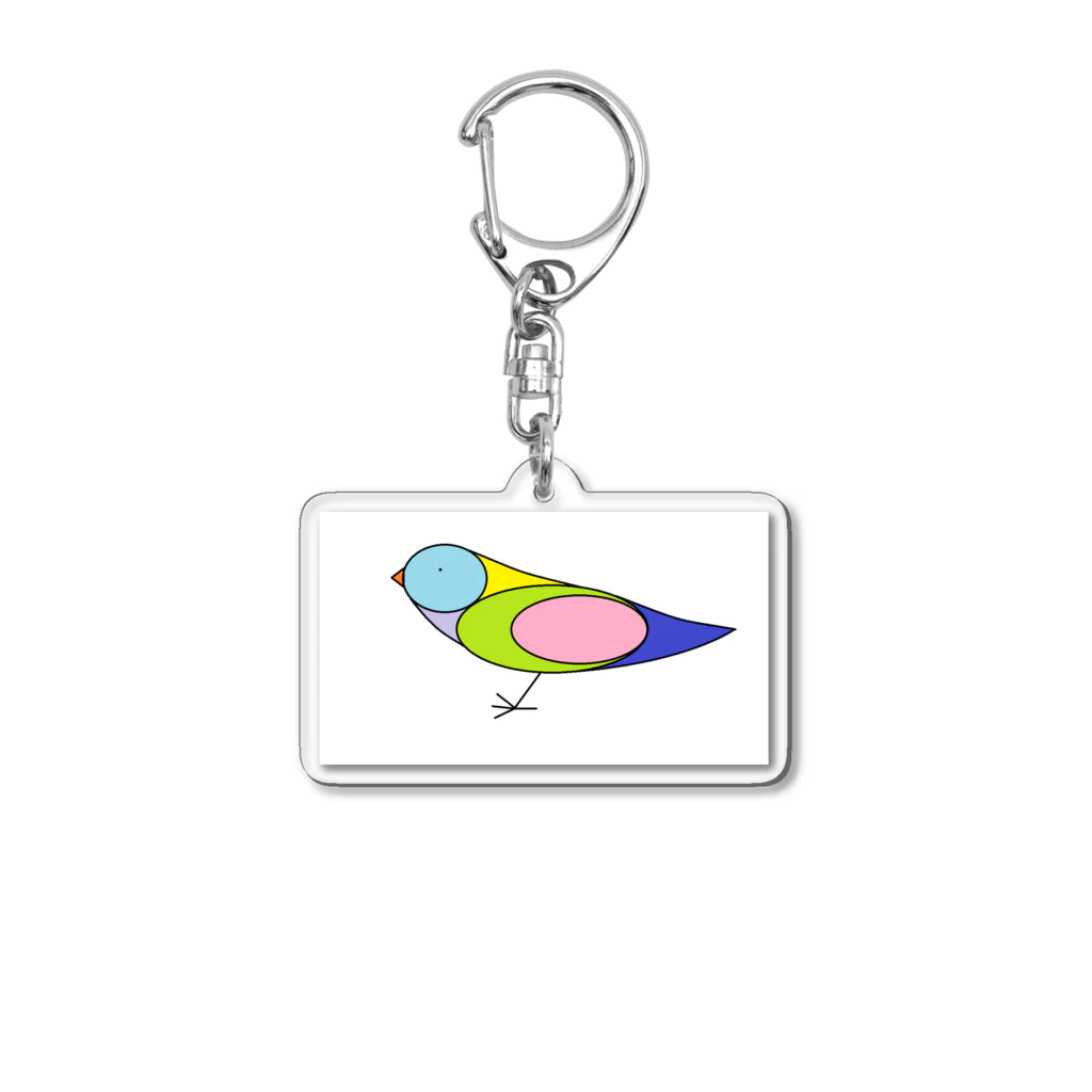 FUWANOの元祖カラフルな鳥ちゃん Acrylic Key Chain