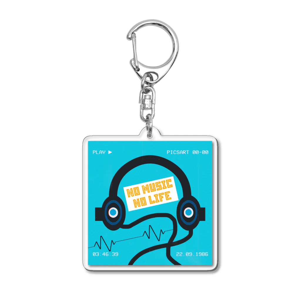 Blue Duck(ブルーダック)のNO MUSIC NO LIFE Acrylic Key Chain