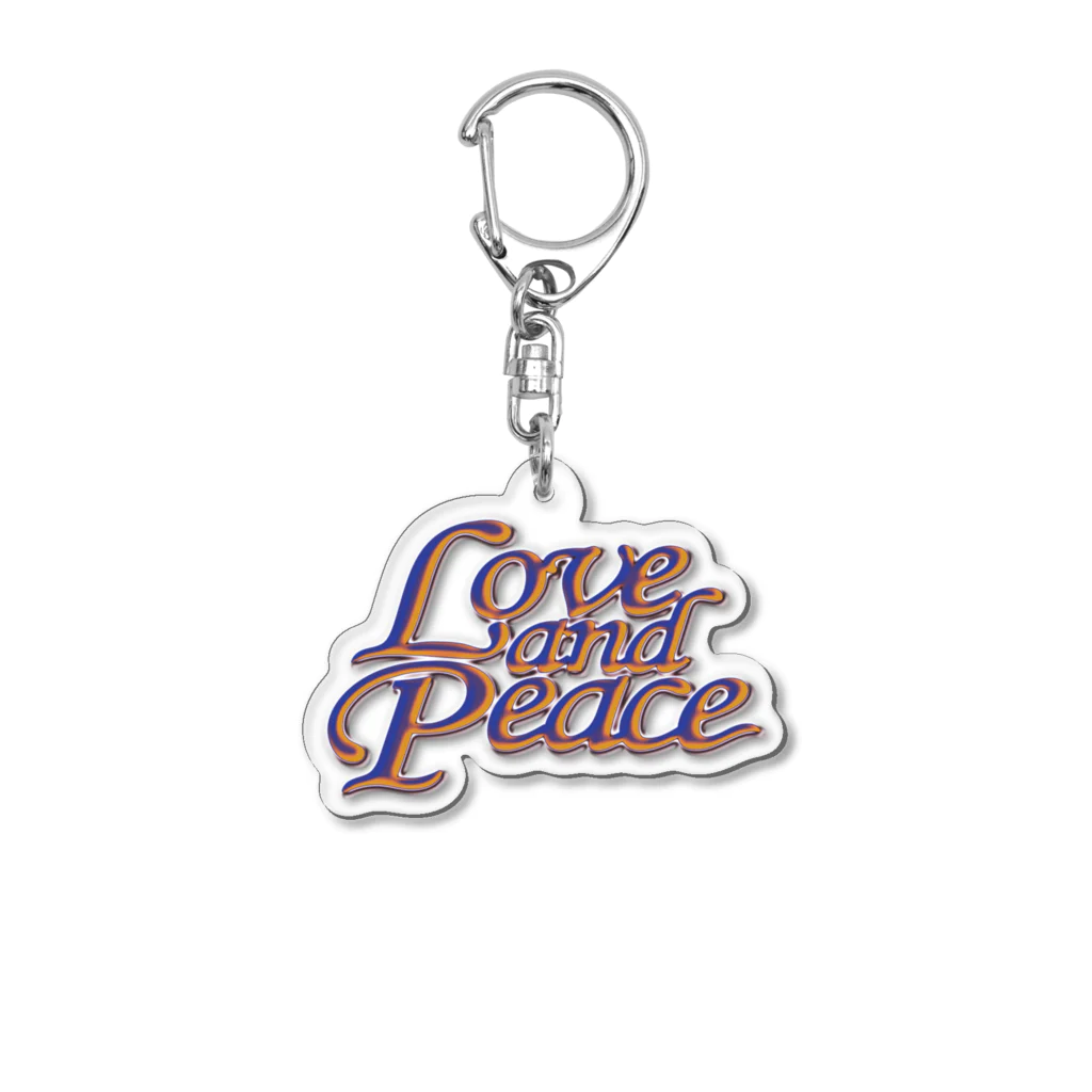 Love and PeaceのLove and Peace アクリルキーホルダー