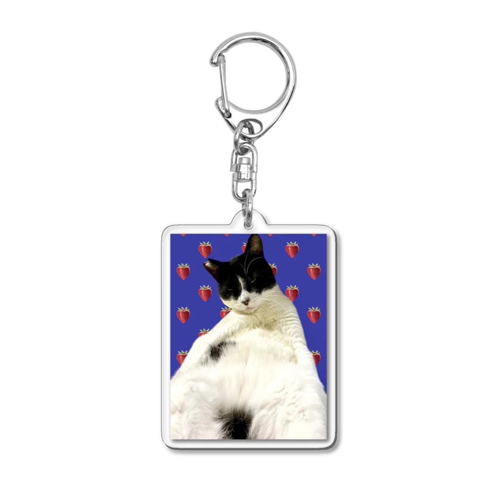 ねこのあしあと🐾の出荷前のオレピ Acrylic Key Chain