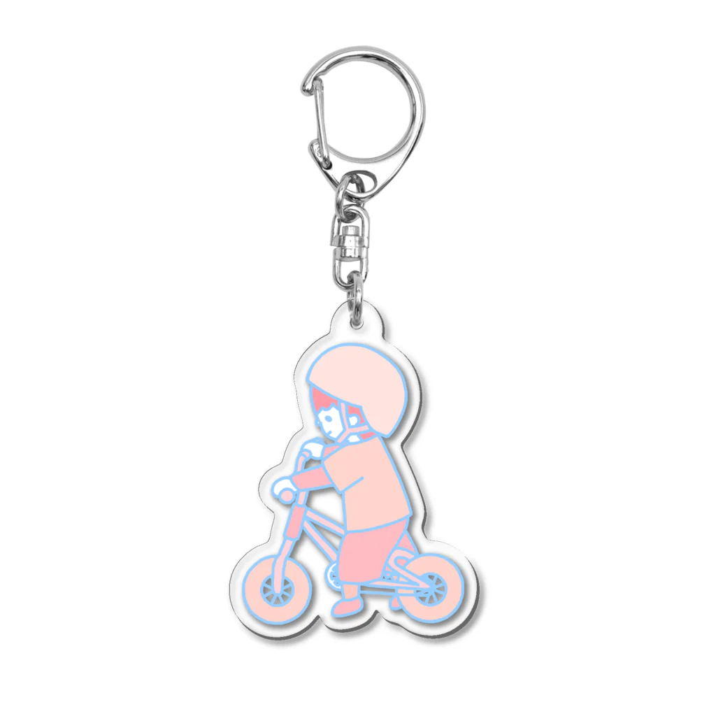 しいな　ゆうこのキックバイク練習中 Acrylic Key Chain