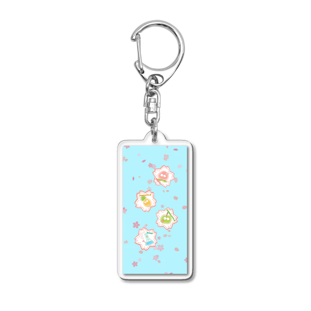CBDshopまどろみの桜×フルーツ Acrylic Key Chain