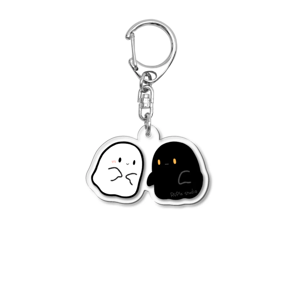 るぴの雑貨屋のおでかけおばけ Acrylic Key Chain