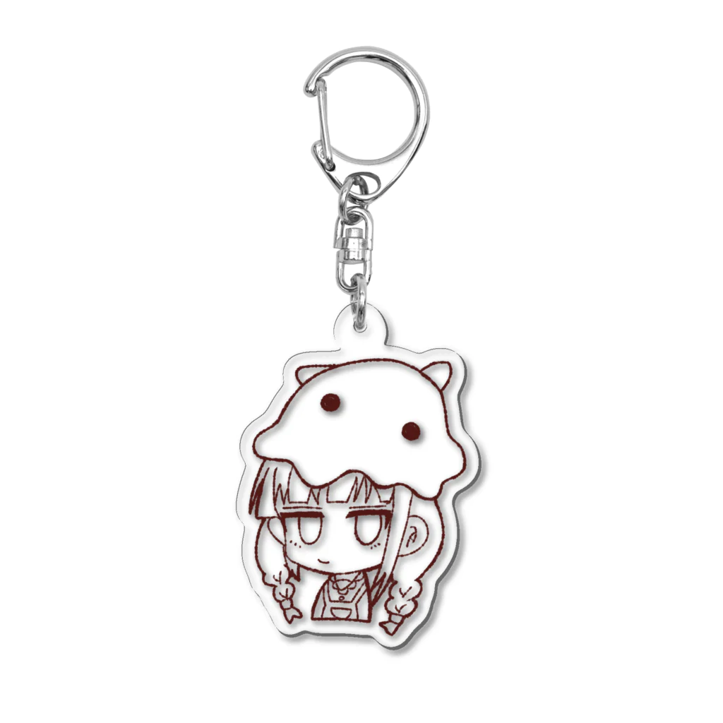 もちこのおうちのメンダコと女の子 Acrylic Key Chain