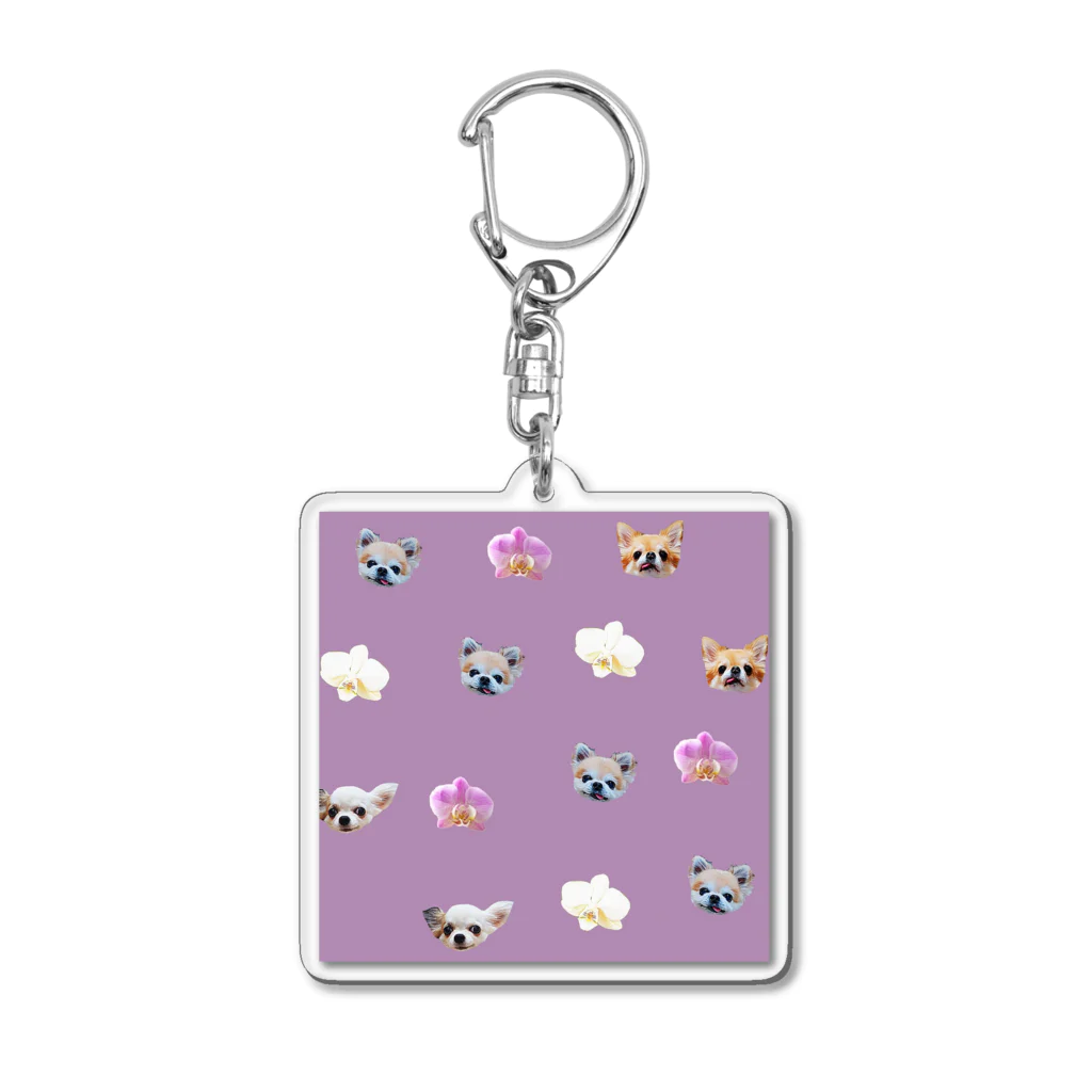 まんまるもふもふのまんまるふぇいす Acrylic Key Chain